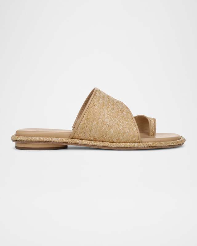 Lukas Raffia Toe-Ring Slide Sandals